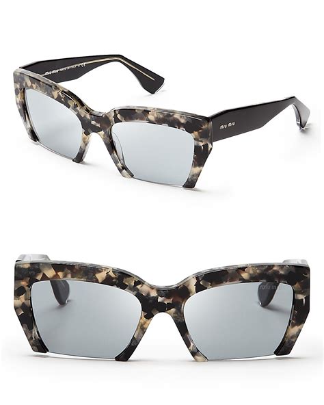 miu miu semi rimless geometric sunglasses|miu miu eyeglasses.